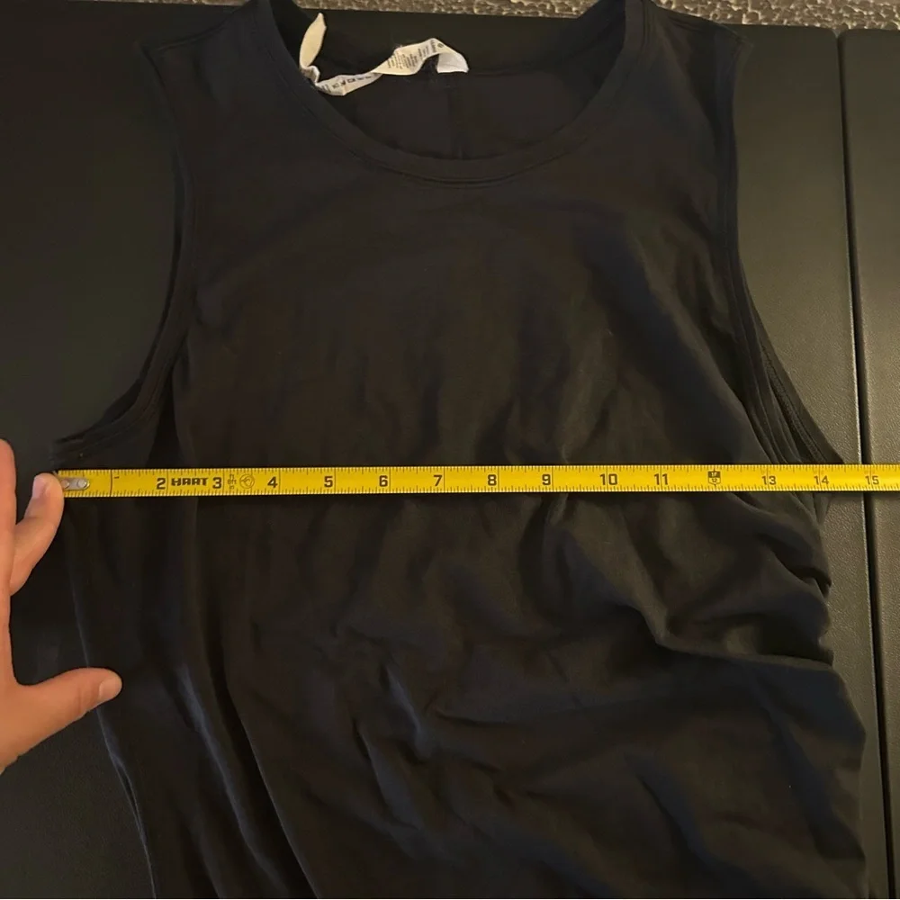Lululemon Cinch It Dress Black Cotton Stretch Women's Sz 6 Casual Bodycon Cotton - Picture 5 of 6